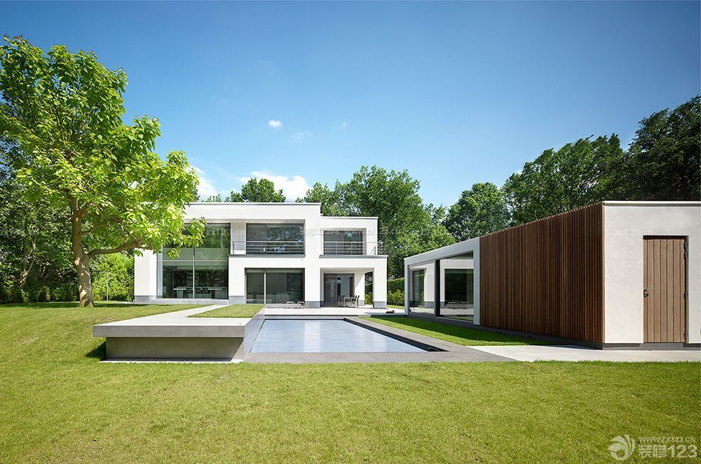 现代别墅花园装修设计效果图赏析